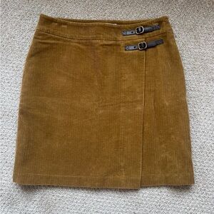 Boden Corduroy Wrap Skirt in Brown